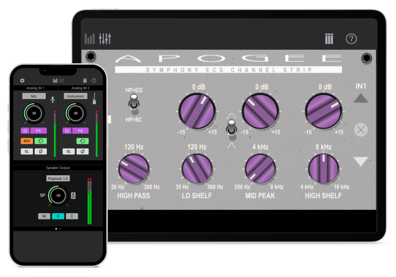 Apogee Control 2 for iOS that is included with Apogee Duet