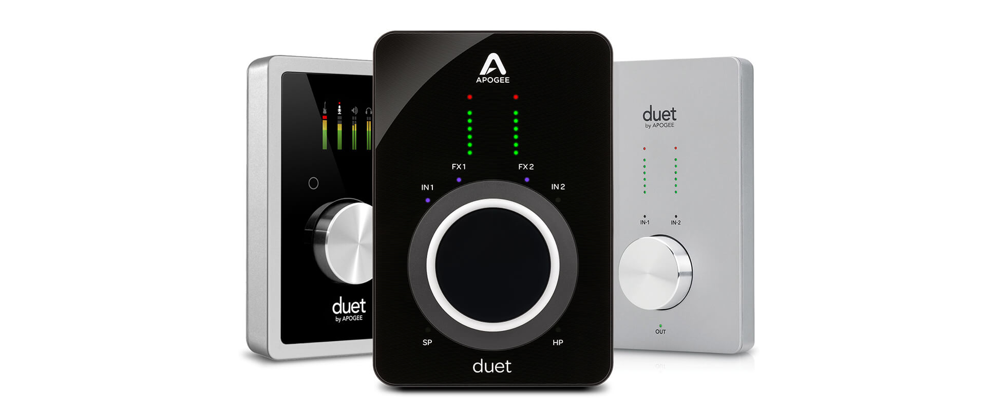 All 3 versions of Apogee Duet's that have been released since 2007