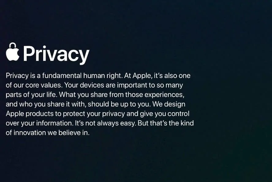 apple privacy