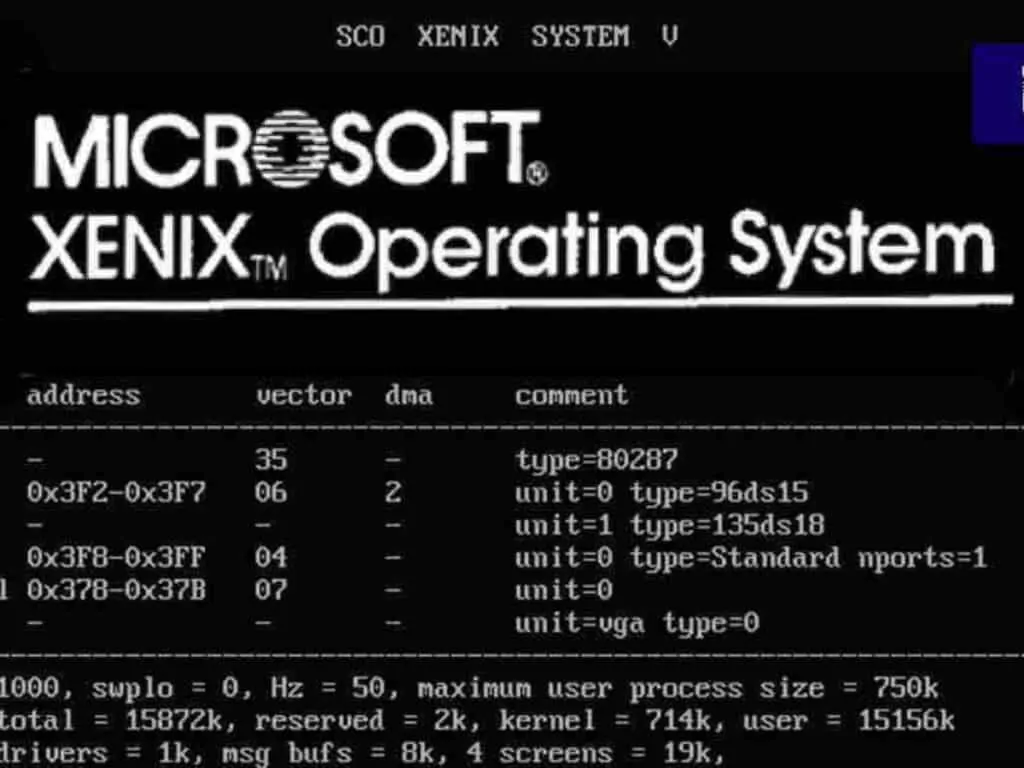 microsoft xenix