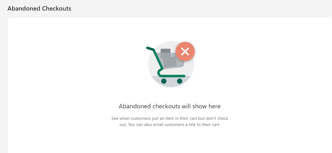 shopify abandoned checkouts