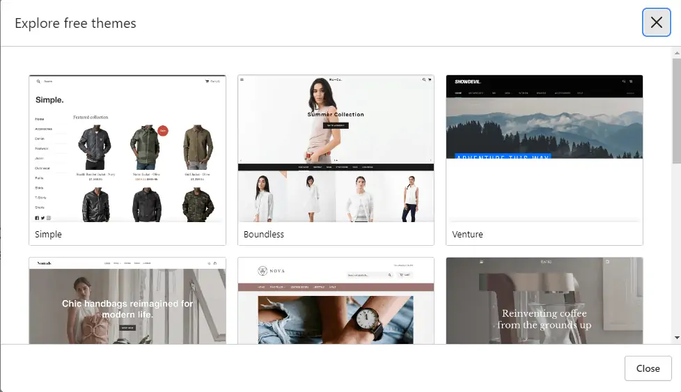 shopify themes